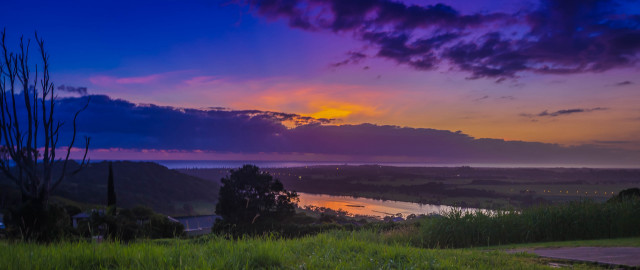 Sunset lake clouds trees dusk #2 free wallpaper - medium preview image