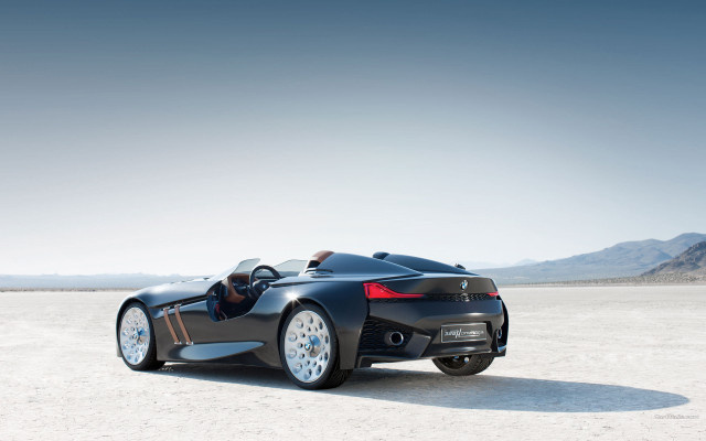 Black sports car desert mountains #5 free wallpaper - medium preview image