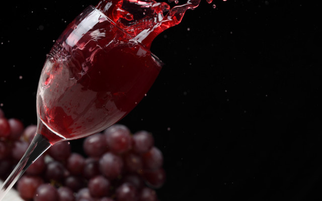 Wine glass grapes night sky free wallpaper - medium preview image