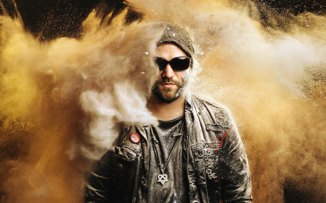 Dusty sunglasses leather jacket starry free wallpaper - medium preview image