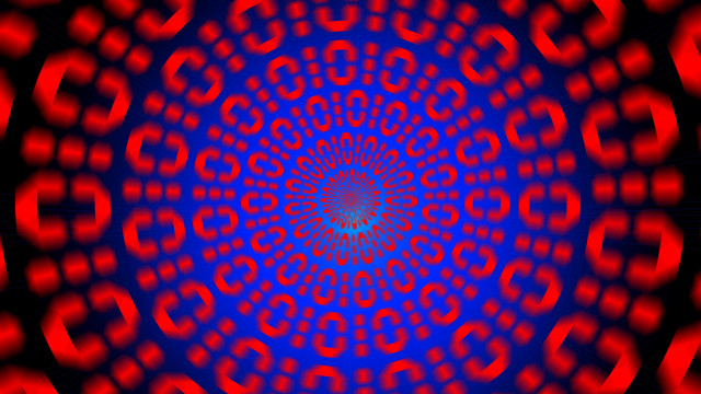 Red blue circular design honeycomb free wallpaper - medium preview image