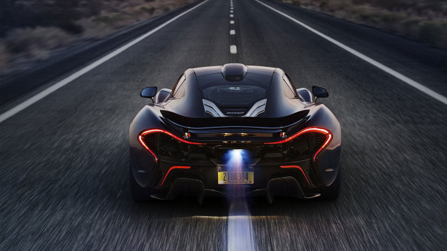 Black sports car rearview light free wallpaper - medium preview image
