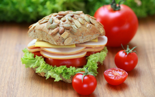 Ham cheese tomato lettuce food free wallpaper - medium preview image