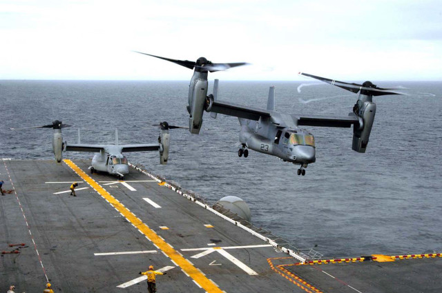 Navy aircraft flying ship ocean free wallpaper - medium preview image