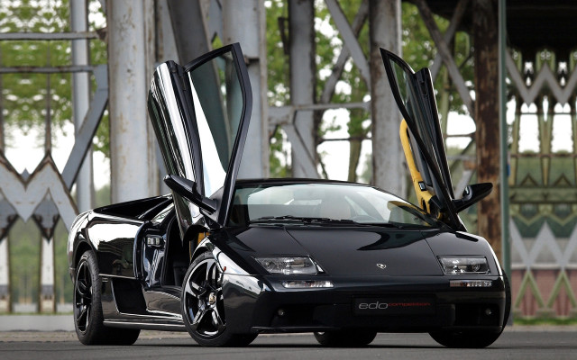 Black sports car doors open #5 free wallpaper - medium preview image