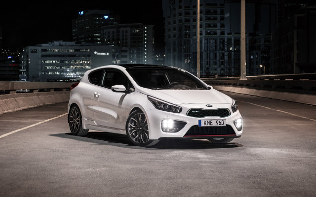 White car night city lights #4 free wallpaper - medium preview image