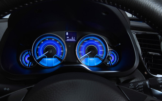 Car dashboard blue speedometer steering free wallpaper - medium preview image