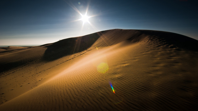 Sunlight sanddune desert horizon lensflare free wallpaper - medium preview image
