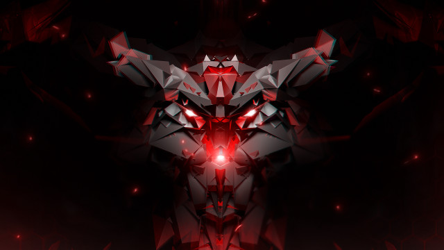 Red black abstract animal glowing #2 free wallpaper - medium preview image