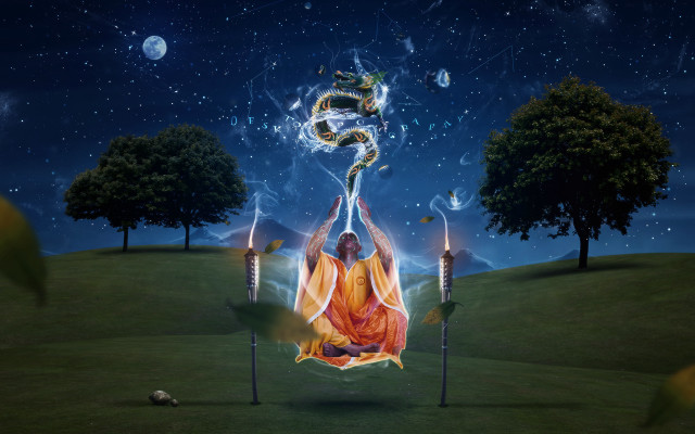 Metaphysical snake lightning arcane 1970s free wallpaper - medium preview image