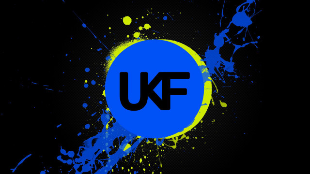 Blue yellow circular ukf painted free wallpaper - medium preview image
