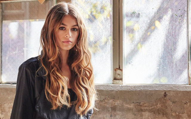Woman longhair window black shirt free wallpaper - medium preview image