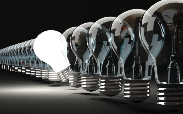 Light bulbs black surface white free wallpaper - medium preview image