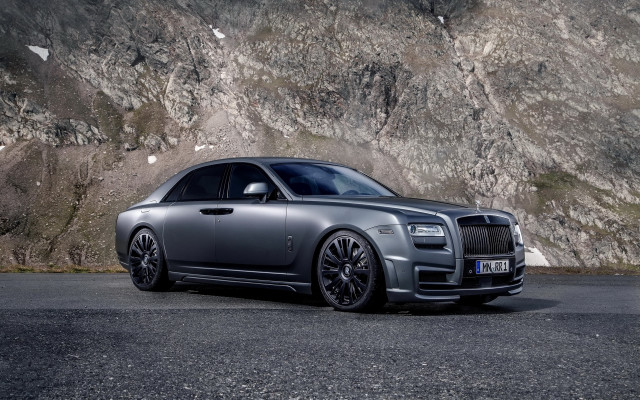 Silver rollsroyce mountain wall chrome free wallpaper for desktop - medium preview image