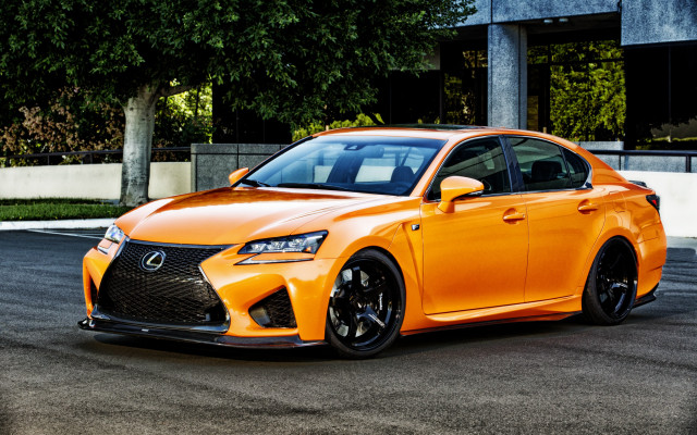 Bright orange car parking lot free wallpaper - medium preview image