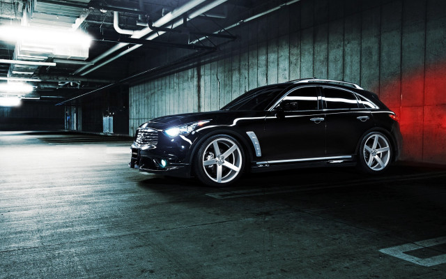 Black car parking garage red free wallpaper - medium preview image