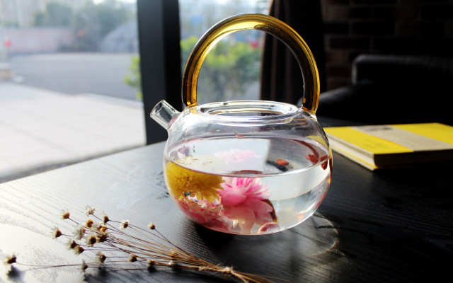 Tea pot flower table book free wallpaper - medium preview image