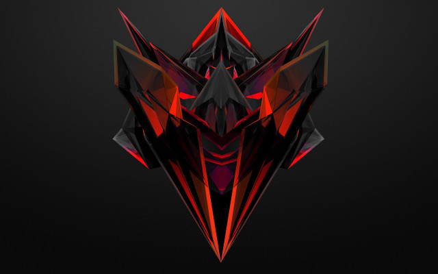 Red black abstract triangle gradient free wallpaper - medium preview image
