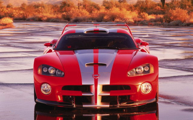 Red sports car autumn leaves #8 free wallpaper - medium preview image