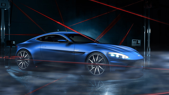 Blue sports car dark room #25 free wallpaper - medium preview image