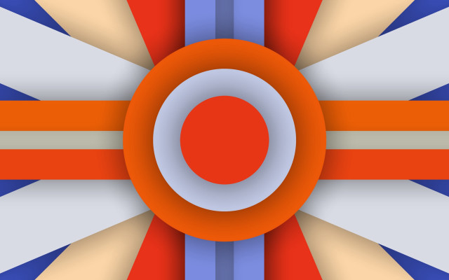 Colorful abstract circular red bauhaus free wallpaper - medium preview image