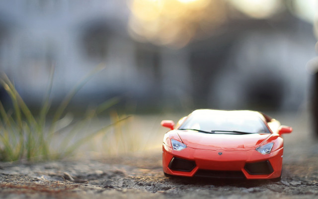 Toy car dirt bottle plant free wallpaper - medium preview image
