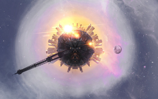 Space station galaxy bright light #4 free wallpaper - medium preview image