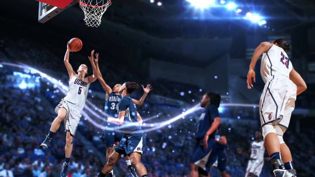 Basketball game men stadium crowd free wallpaper - medium preview image
