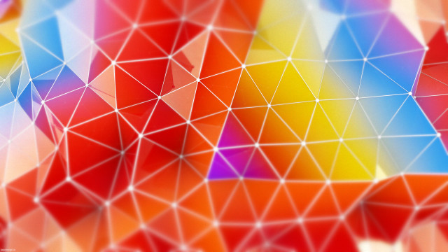Colorful abstract shapes rainbow triangle free wallpaper - medium preview image