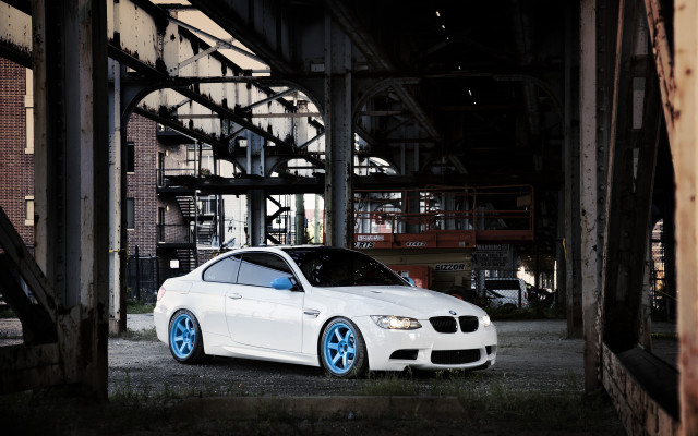 White car parking lot metal free wallpaper - medium preview image