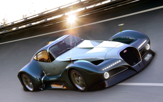 Car driving road sunshine digital free wallpaper - medium preview image