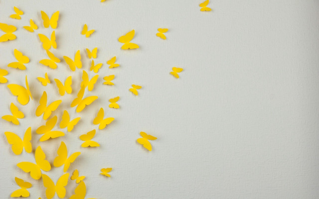 Yellow butterflies magic realism storybook free wallpaper - medium preview image
