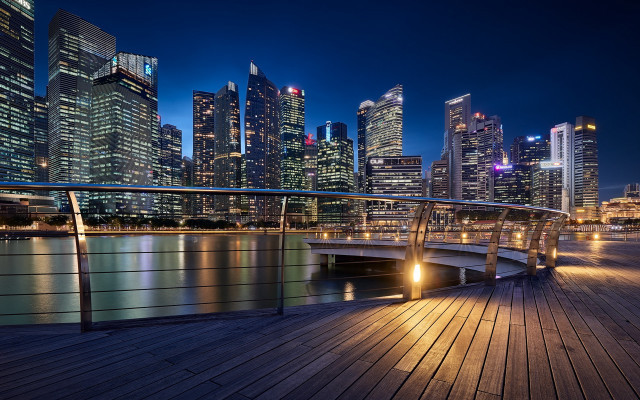 Tokyo night cityscape bridge river #6 free wallpaper - medium preview image
