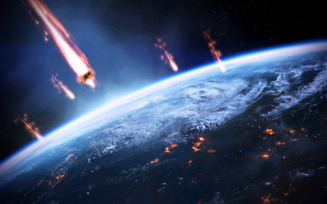 Space station earth bright light free wallpaper - medium preview image