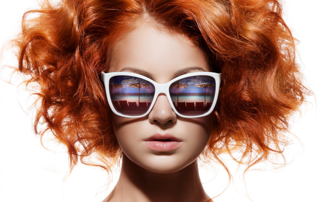 Florianne becker red hair sunglasses free wallpaper - medium preview image
