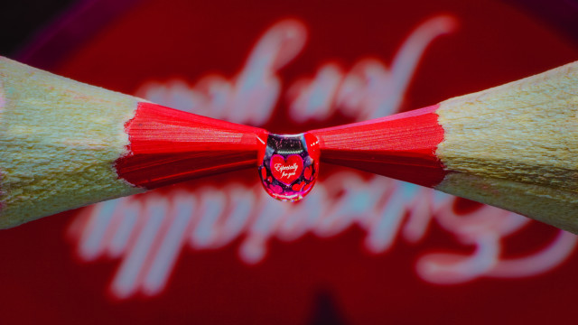Pencil red background logo clarity free wallpaper - medium preview image