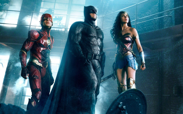 Costumed group building batman wonder free wallpaper - medium preview image