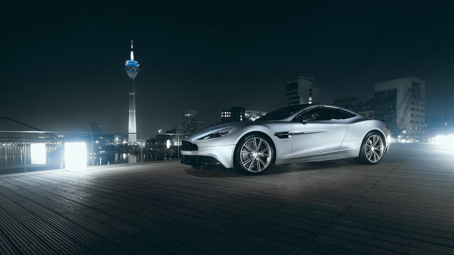 White car wooden floor night free wallpaper - medium preview image
