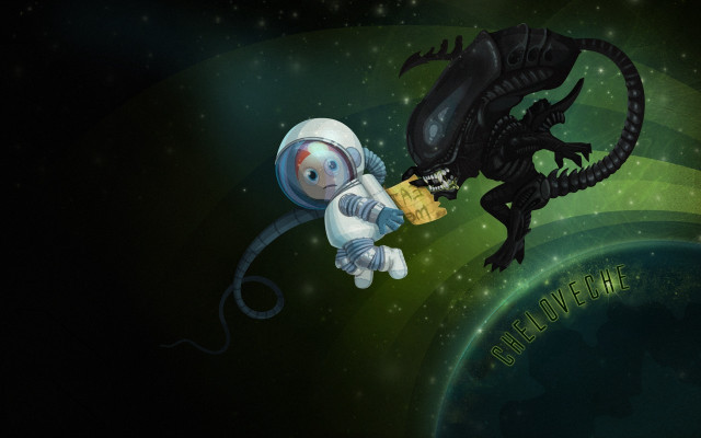 Cartoon character box dragon astronaut free wallpaper - medium preview image
