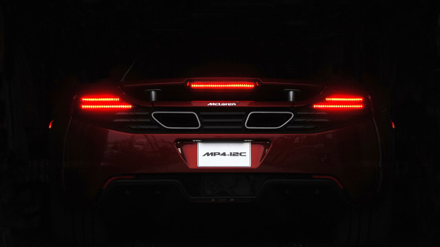 Red sports car dark tail free wallpaper - medium preview image