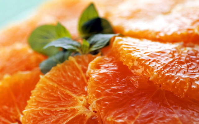 Orange slice leaves blurry autumn free wallpaper - medium preview image