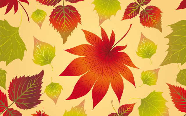 Autumn leaves bamboo puzzle starfish free wallpaper - medium preview image