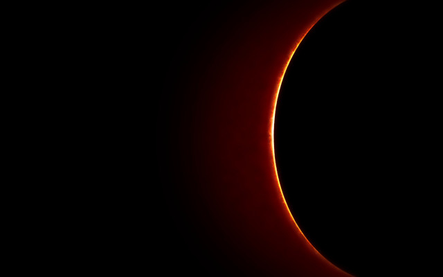 Red eclipse black sky red free wallpaper - medium preview image