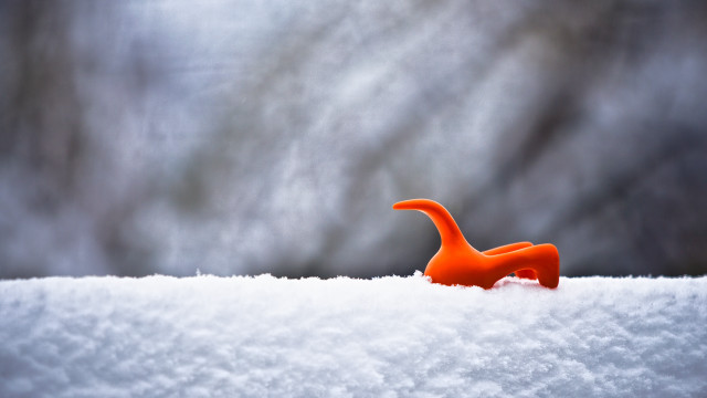 Toy dinosaur snow covered trees free wallpaper - medium preview image
