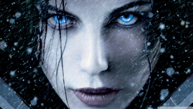 Woman blue eyes sword snow free wallpaper for desktop - medium preview image