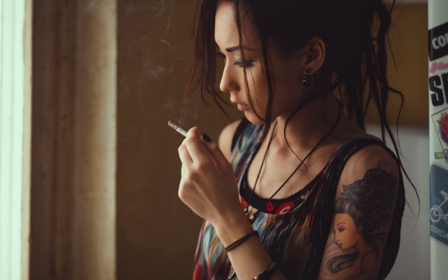 Anka zhuravleva smoking room window free wallpaper - medium preview image