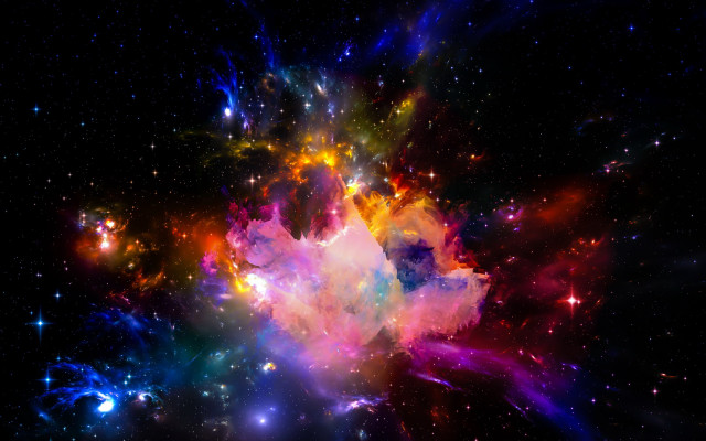 Colorful space stars dust dark #2 free wallpaper - medium preview image