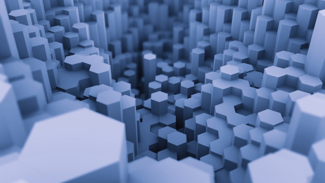 Large cubes abstract room blurry free wallpaper - medium preview image