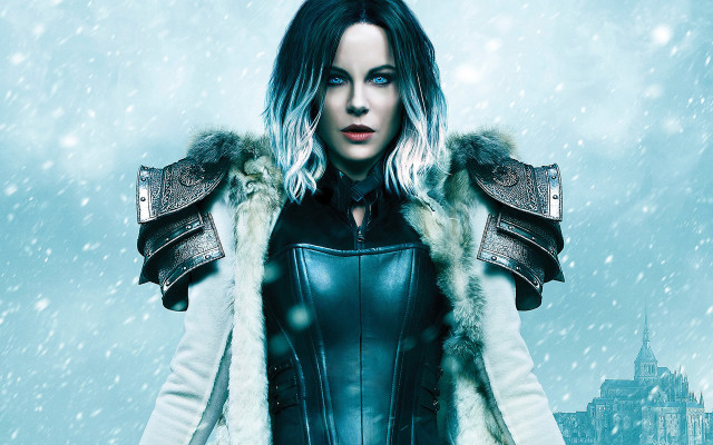 Woman leather fur collar snowy free wallpaper - medium preview image