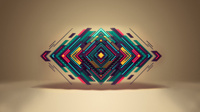 Colorful abstract geometric light shining free wallpaper - medium preview image